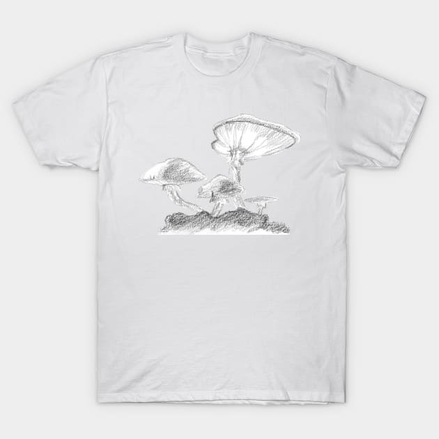 Mushrooms! T-Shirt by Art of V. Cook